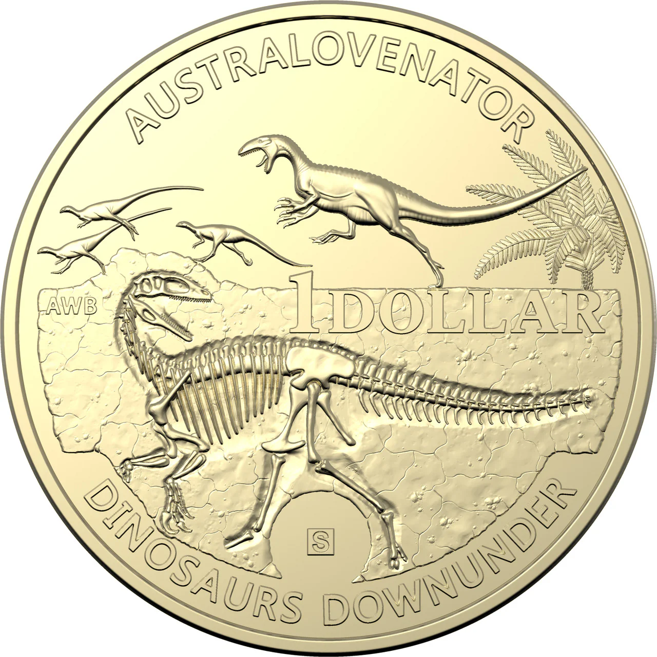2022 $1 Dinosaurs Down Under Uncirculated 4 Coin Set - Image 3