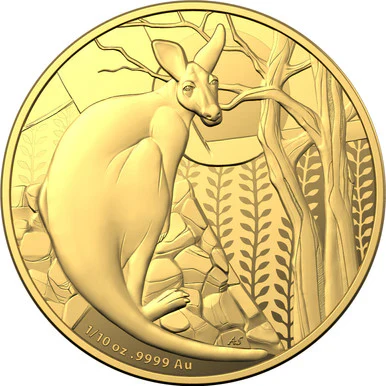 2022 $10 Kangaroo Impressions of Australia 1/10oz Gold Proof Coin - Image 3