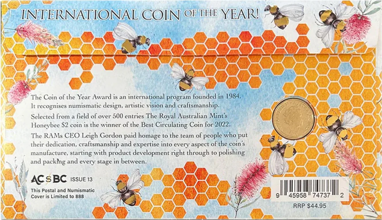 2022 $2 Honey Bee 2023 Embossed 2023 Private Issue PNC - Image 2