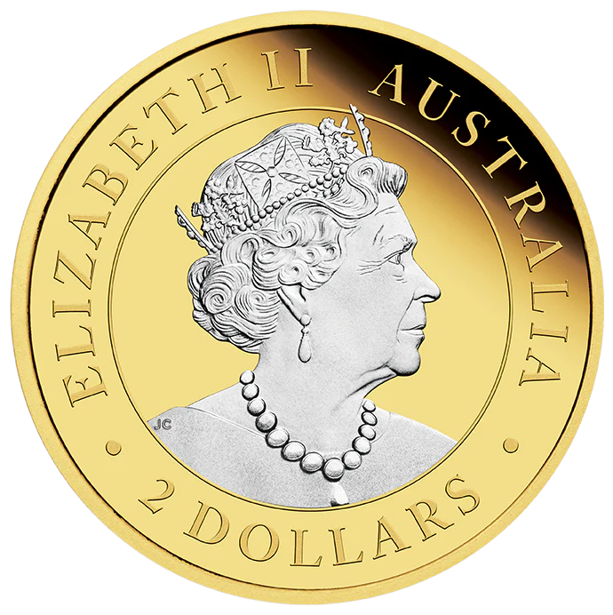 2022 2oz Silver Reverse Gilded Kangaroo Coin - Image 2