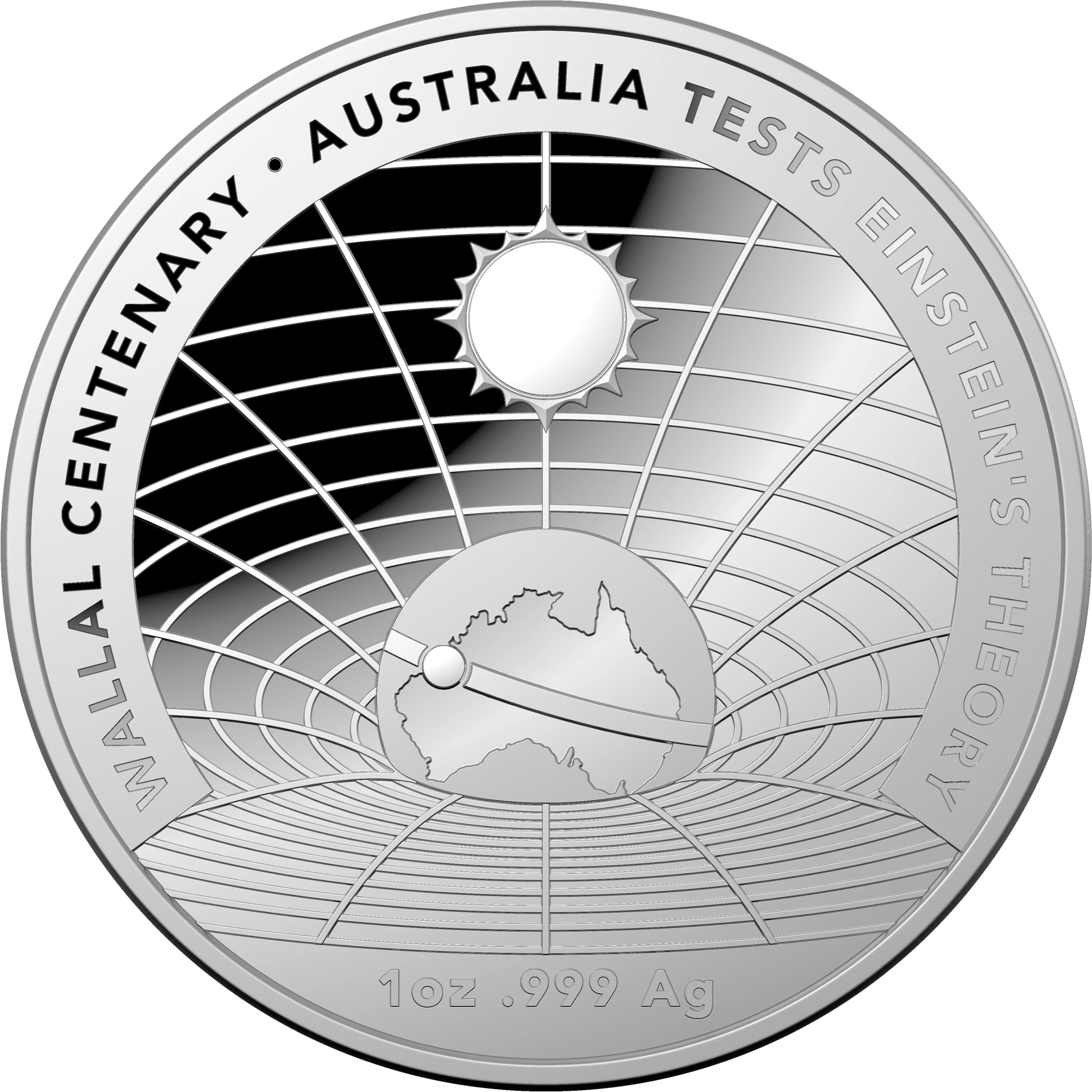 2022 $5 1oz Silver Domed Proof Coin – Wallal Centenary – Australia Tests Einstein’s Theory - Image 3