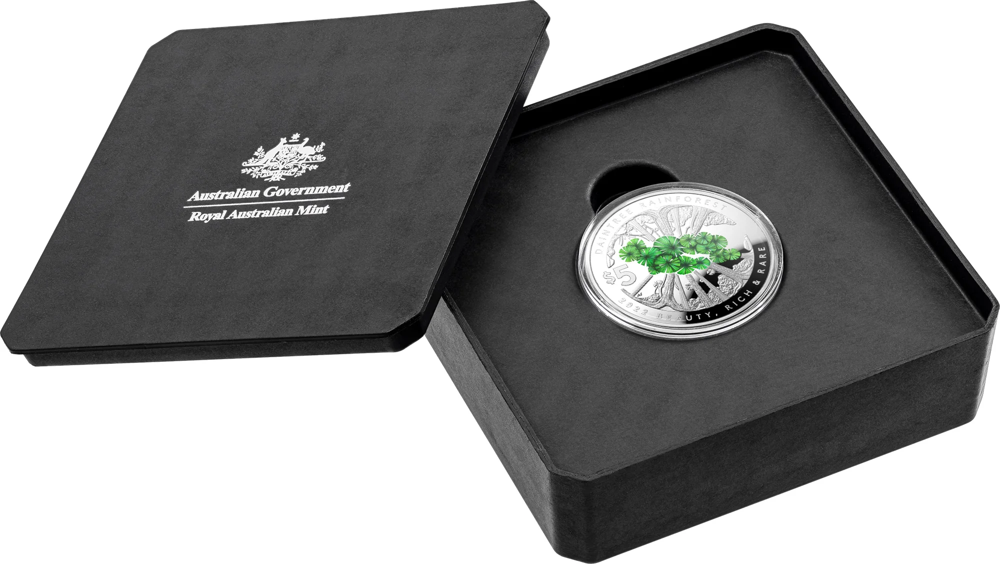 2022 $5 Silver Coloured Proof Domed Coin – Beauty, Rich & Rare – Great Daintree Rainforest - Image 2