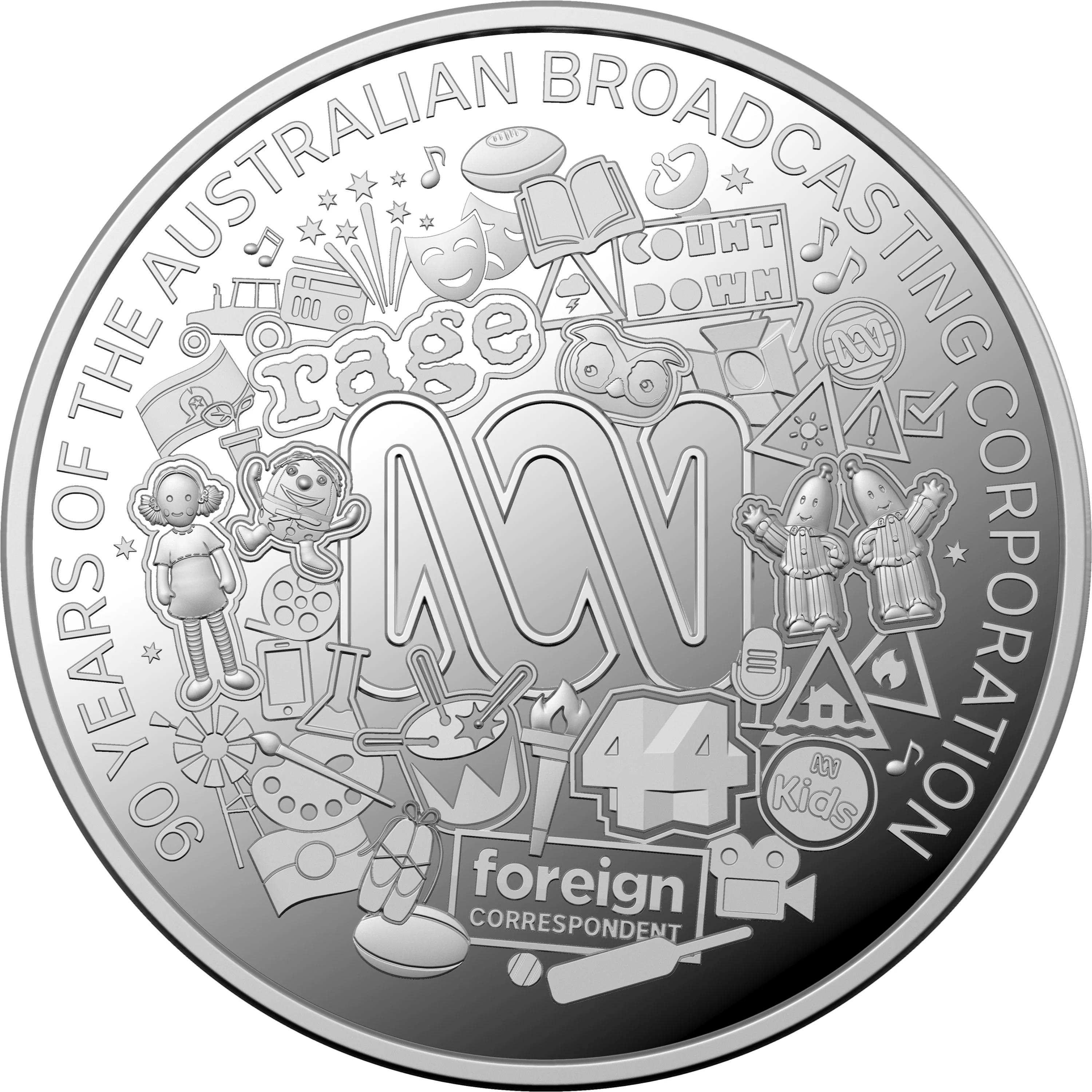 2022 90th Anniversary of ABC $1 1/2oz Silver Proof Coin - Image 2