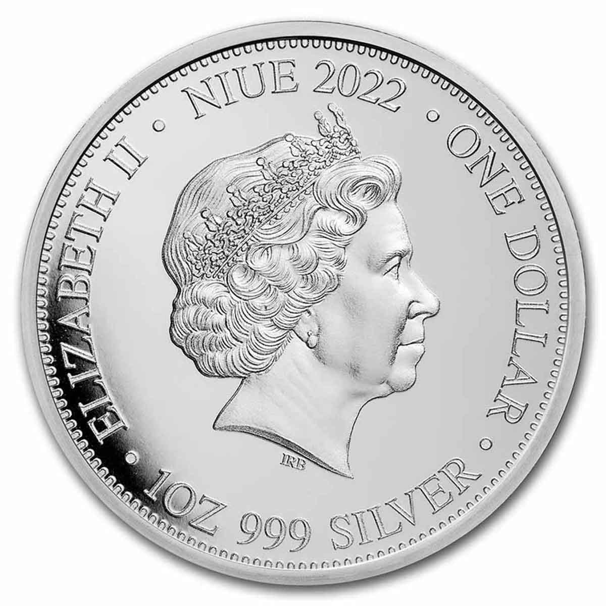 2022 Apex Predators Komodo Dragon and Tiger 1oz Silver Coin - Image 2