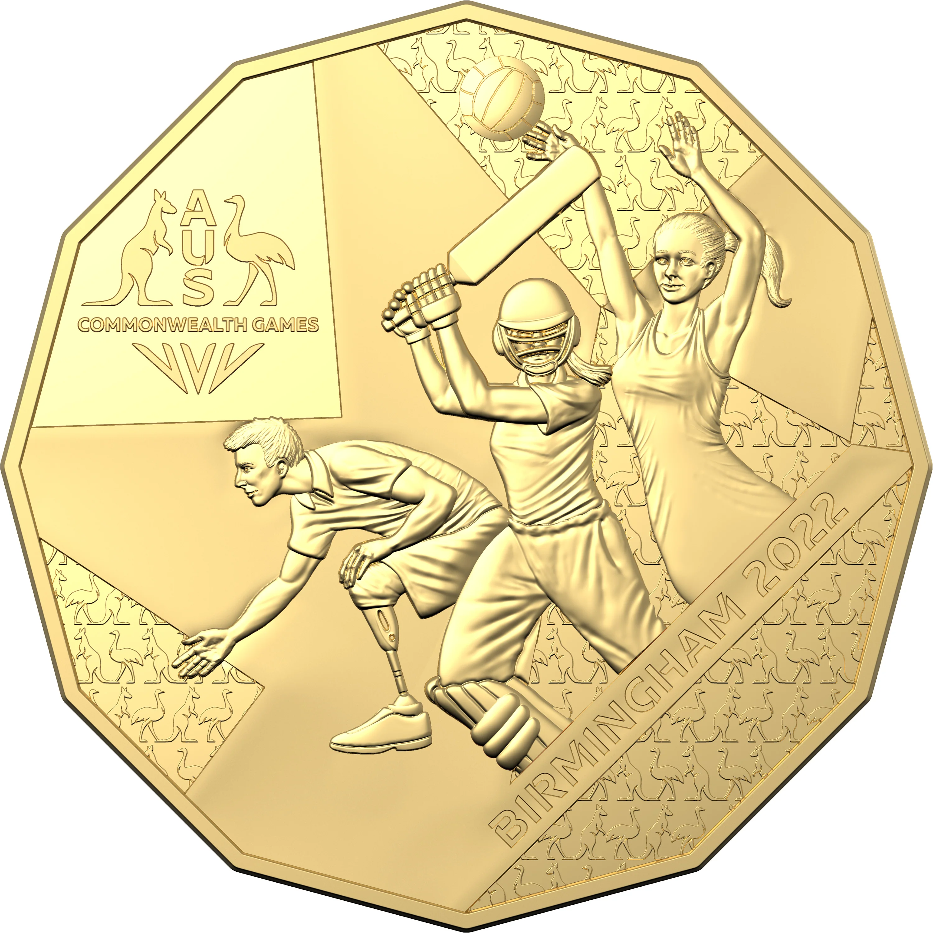 2022 Australian Commonwealth Games 50c Gold Plated Coin - Image 2