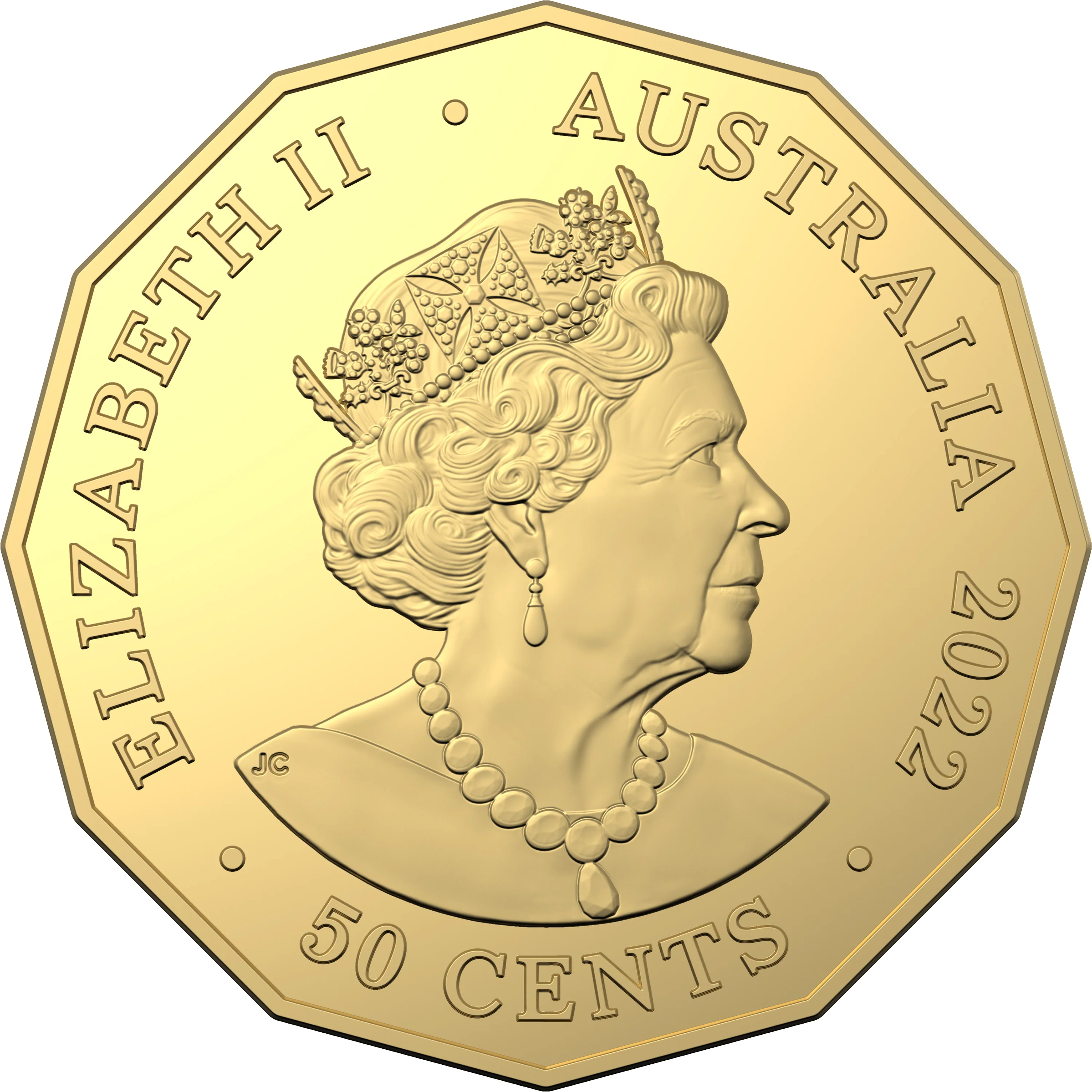2022 Australian Commonwealth Games 50c Gold Plated Coin - Image 3