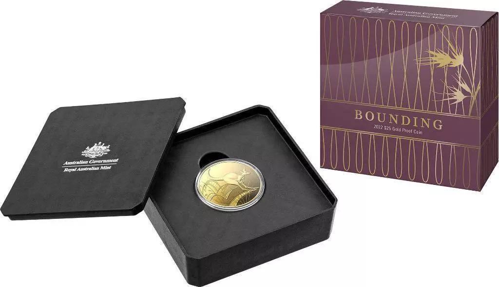 2022 Bounding Kangaroo 1/5oz Gold Proof Coin - Image 3
