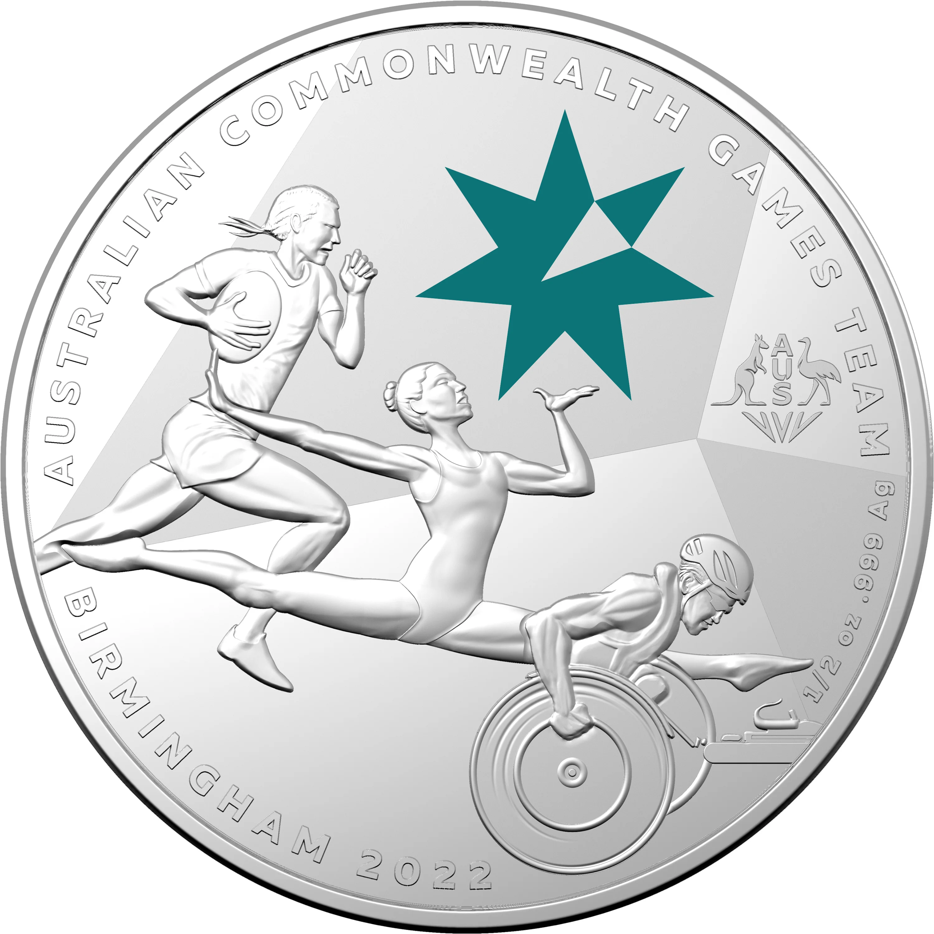2022 Commonwealth Games $1 Coloured 1/2oz Silver Coin - Image 2