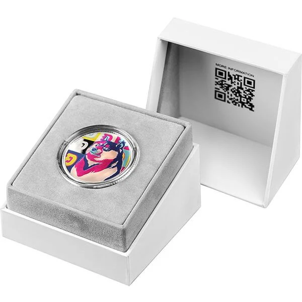 2022 Doge Coin United Crypto States 1 oz Proof-like Silver Coin - Image 3