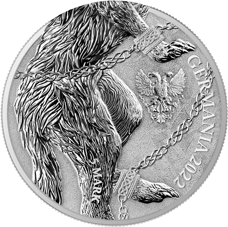 2022 Germania Mint Fenrir 1oz Silver 2 Coin Set w/ Dual Capsule - Image 3