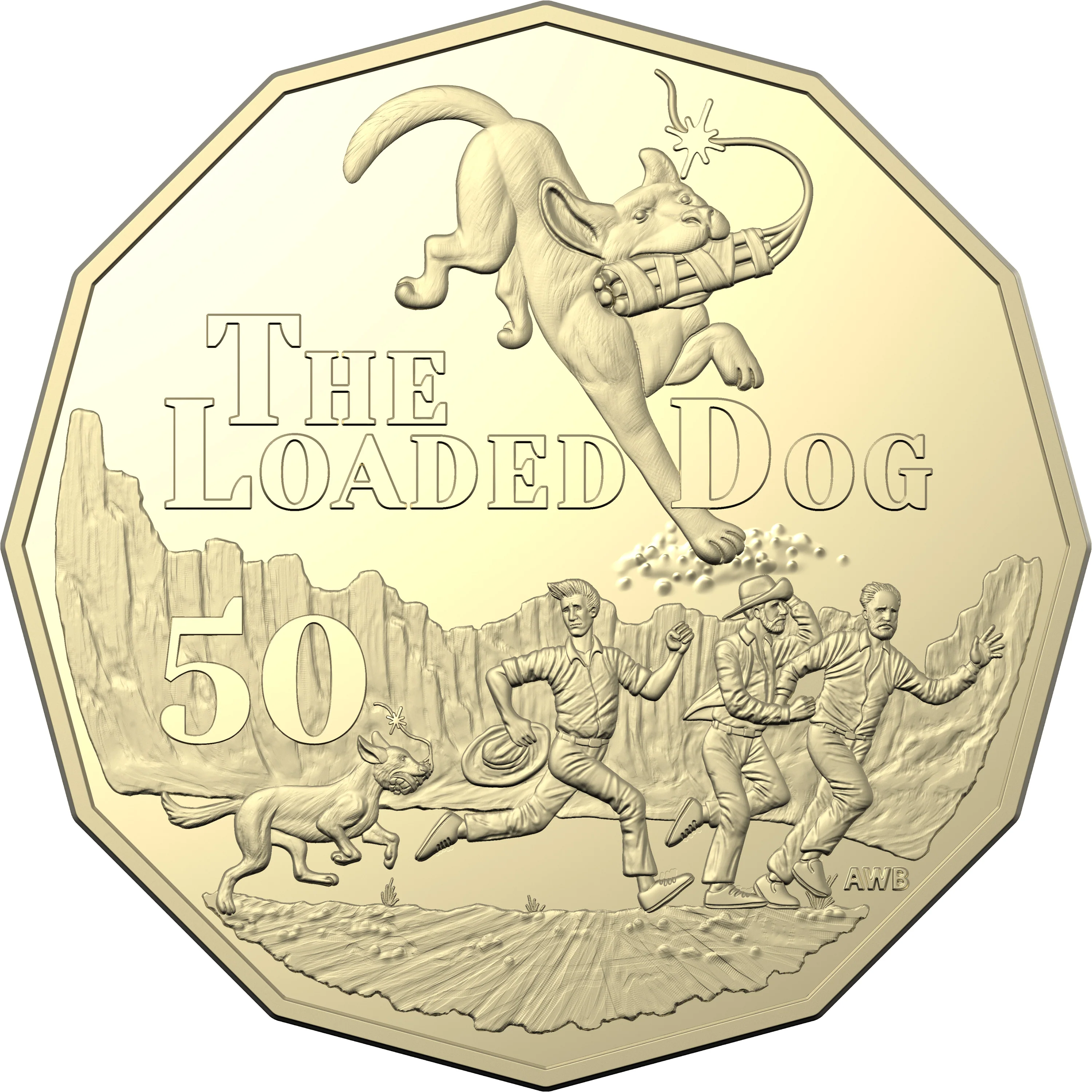 2022 Henry Lawson Gold Plated 50c Trio in Box - Image 3