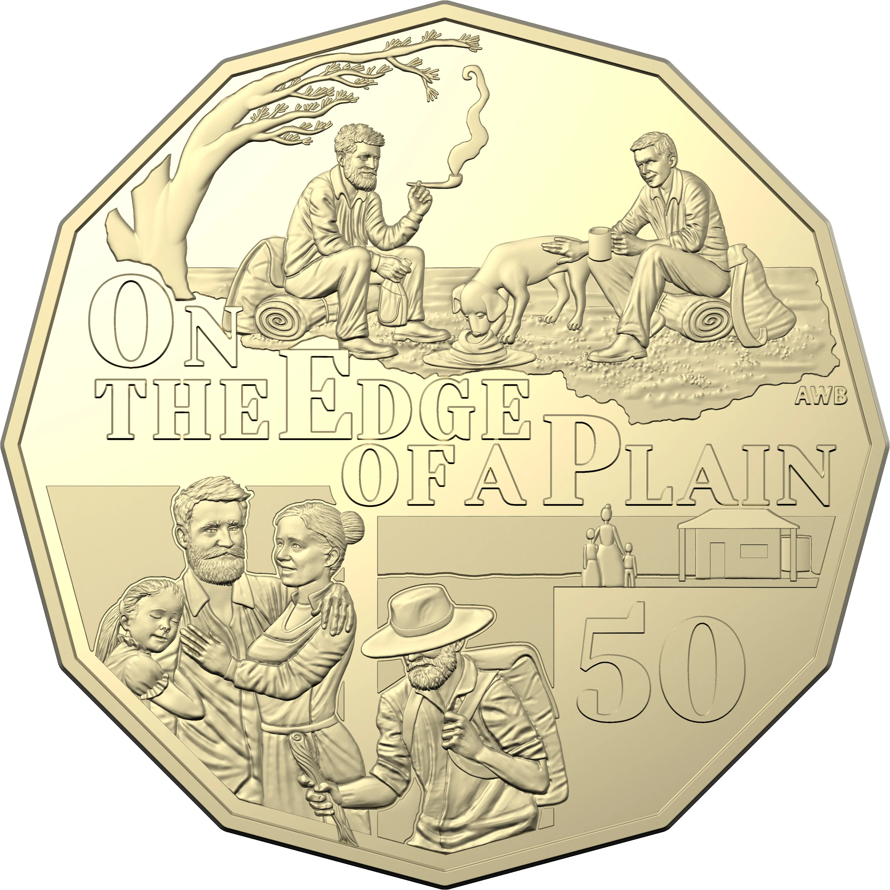 2022 Henry Lawson Gold Plated 50c Trio in Box - Image 5