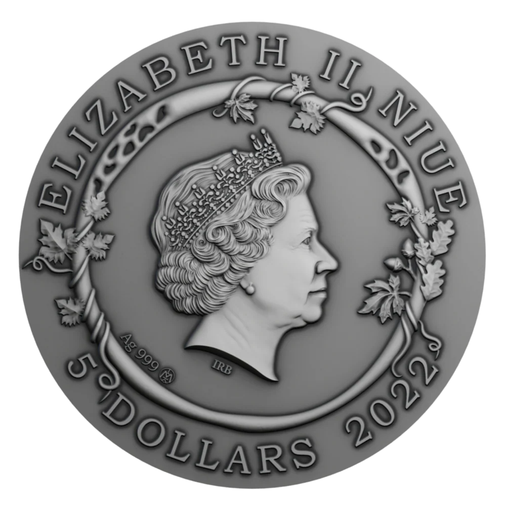 2022 Jason and the Argonauts 2oz High Relief Antiqued Silver Coin - Image 2