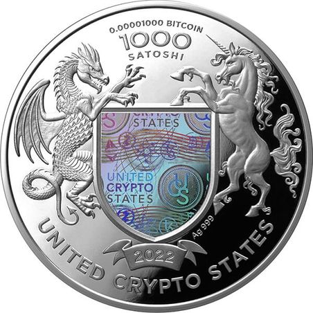 2022 Liberty United Crypto States 1 oz Proof Silver Coin - Image 2