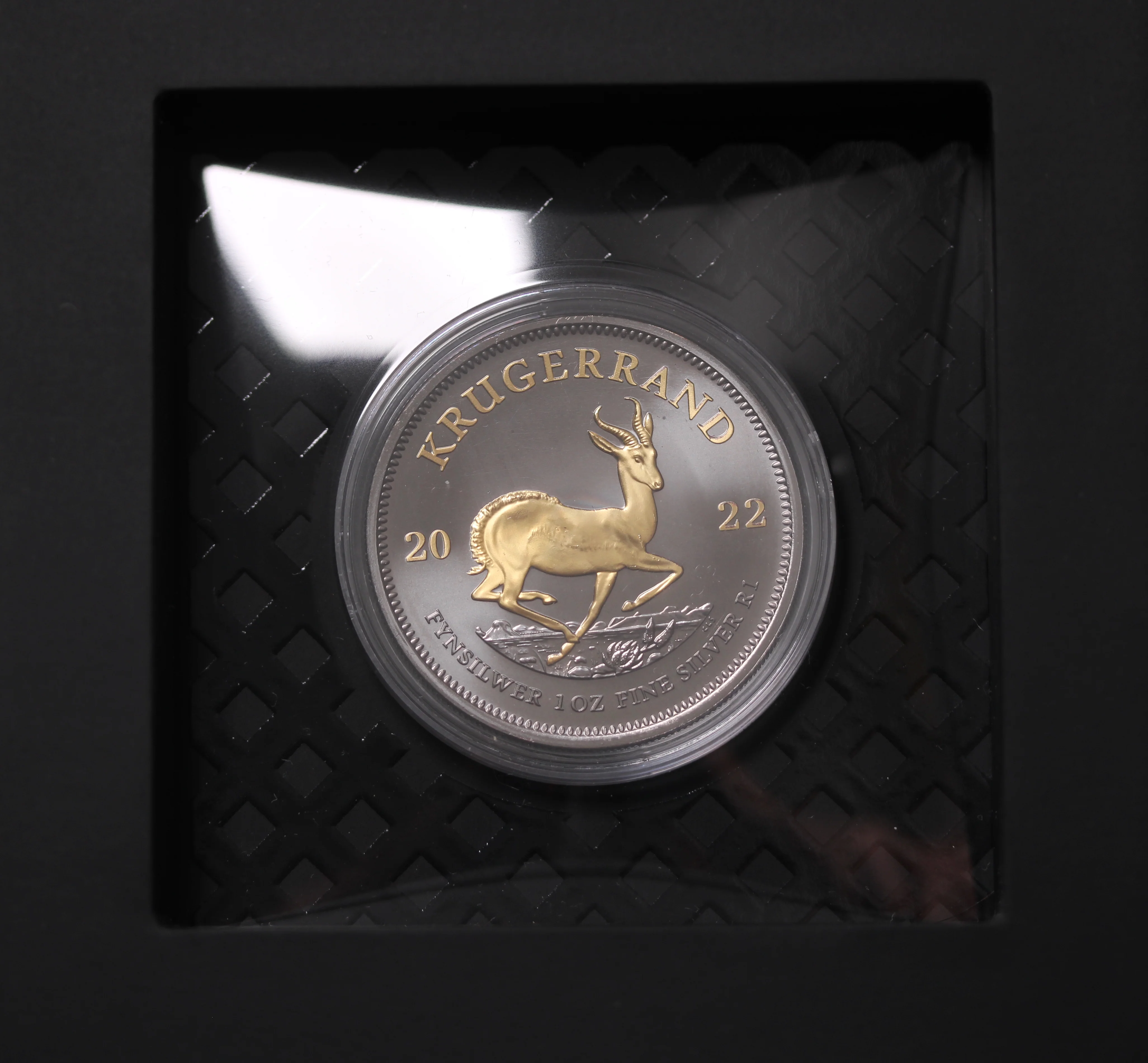 2022 Ruthenium and Gold Krugerrand Silver 1oz Coin - Image 3