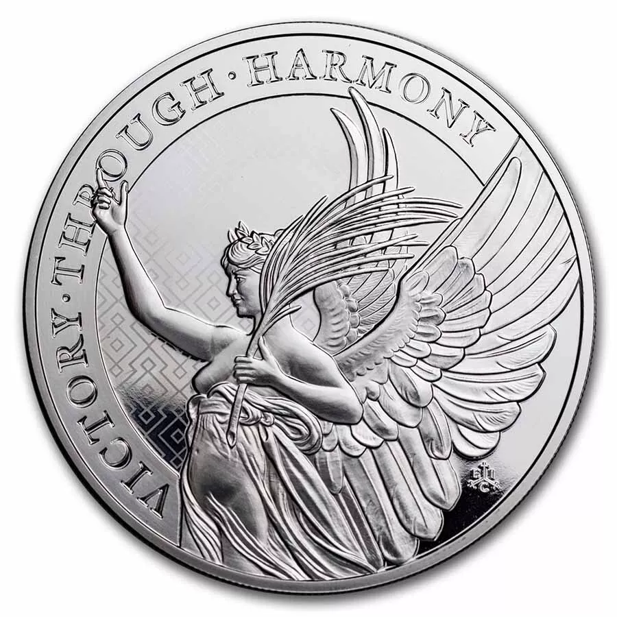 2022 St. Helena The Queen's Virtues: Victory Angel 5oz Silver Coin