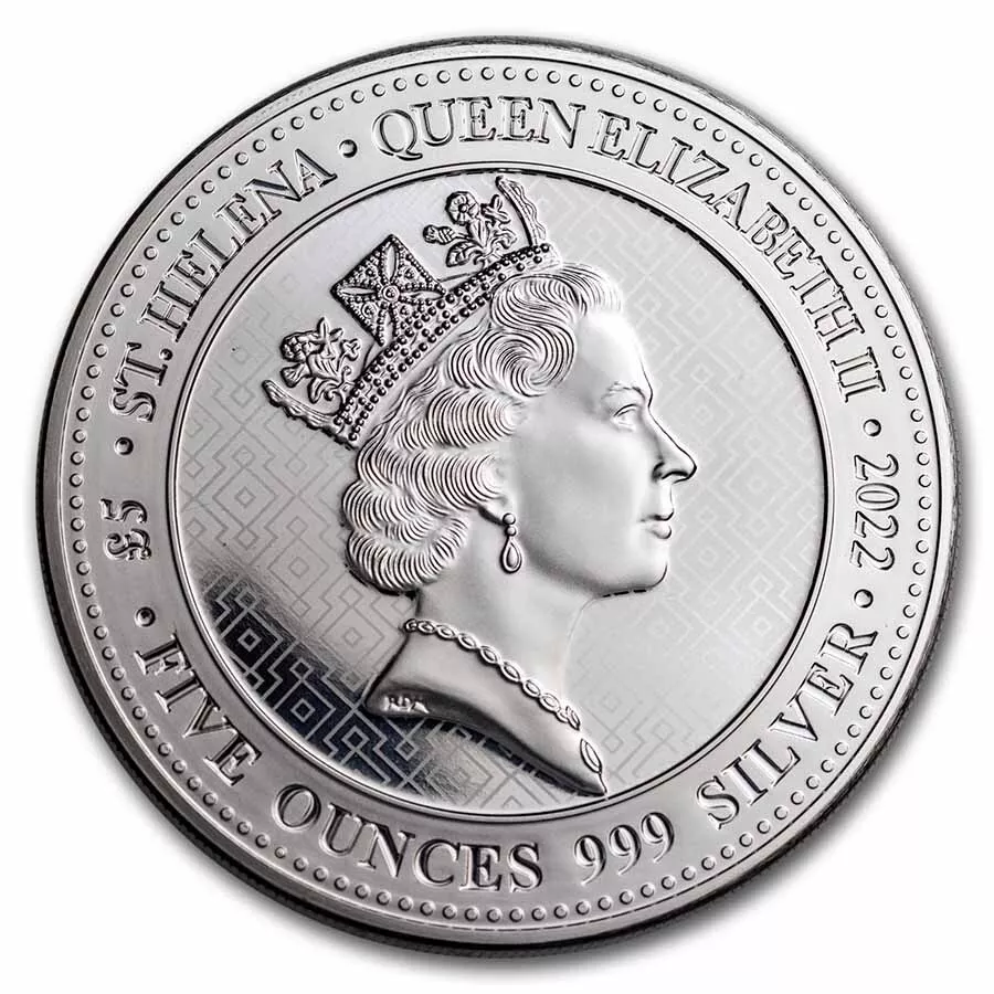2022 St. Helena The Queen's Virtues: Victory Angel 5oz Silver Coin - Image 2