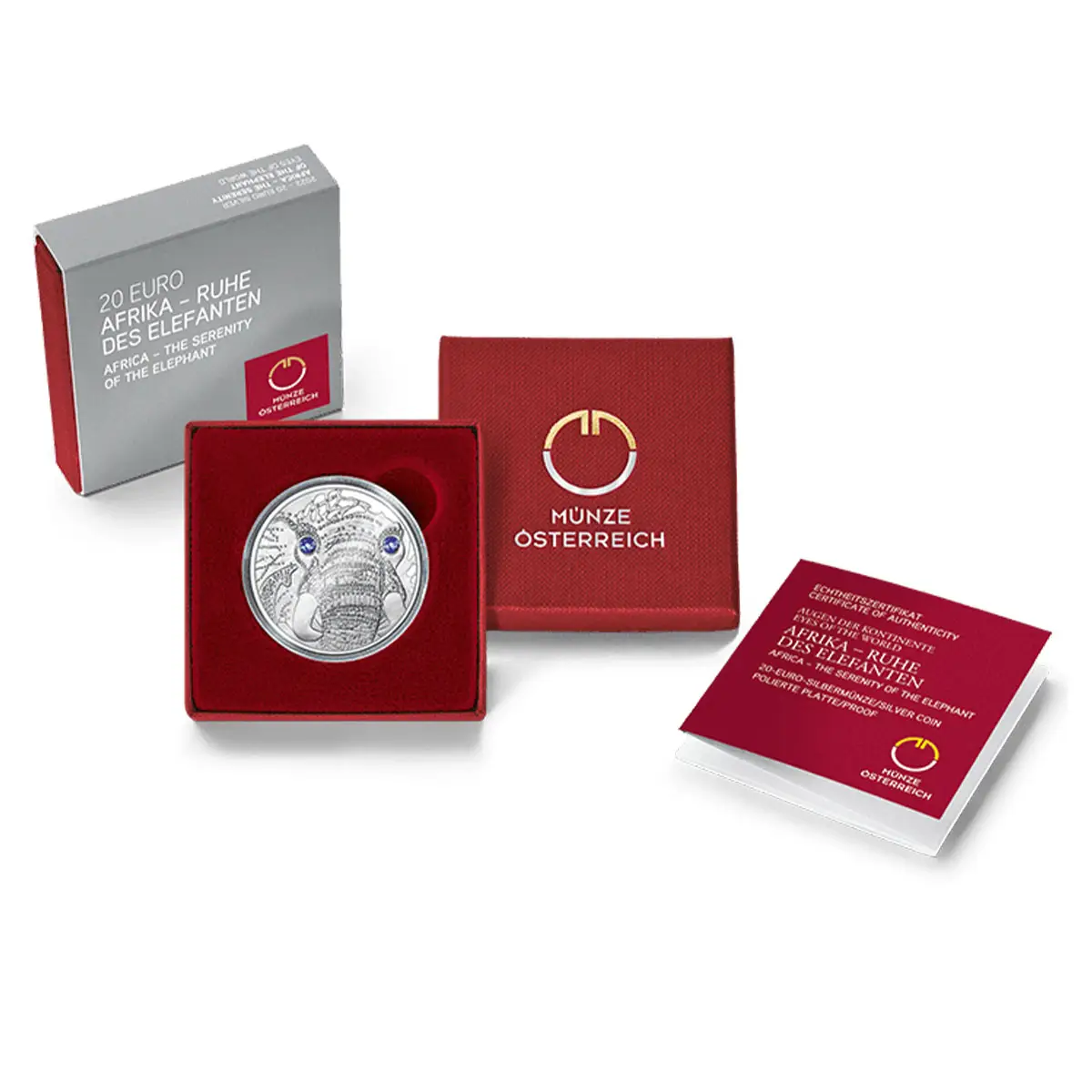 2022 The Serenity of the Elephant 20€ Silver Proof Coin - Image 3