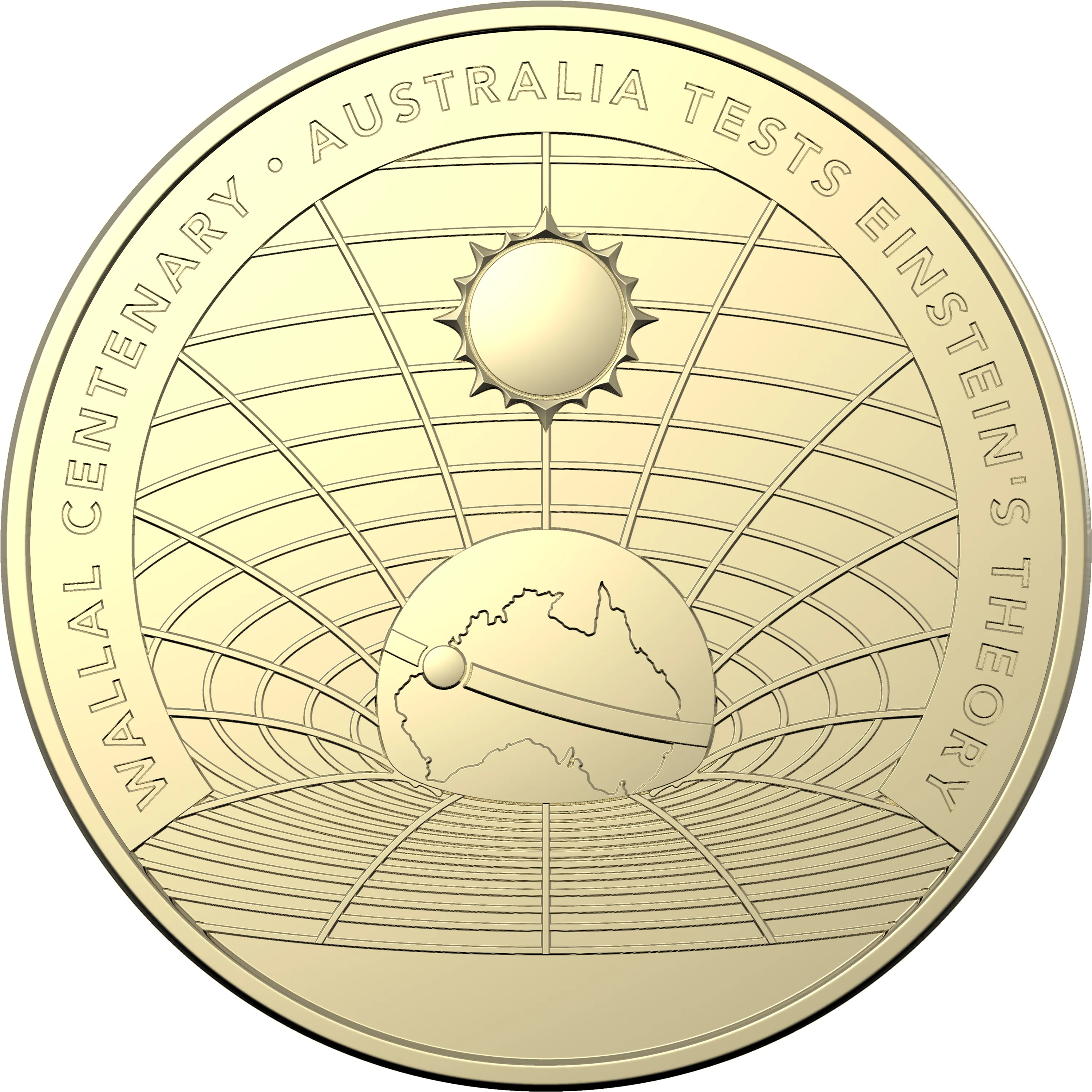2022 Wallal Centenary Australia Tests Einstein's Theory - $1 Uncirculated Coin - Image 2