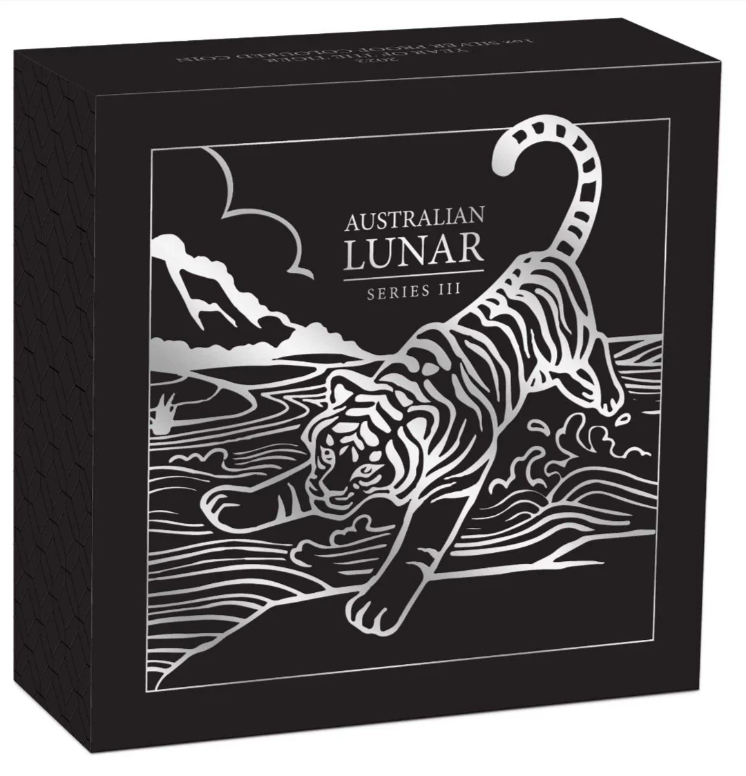 2022 Year of the Tiger 1oz Coloured Silver Proof Coin - Image 3