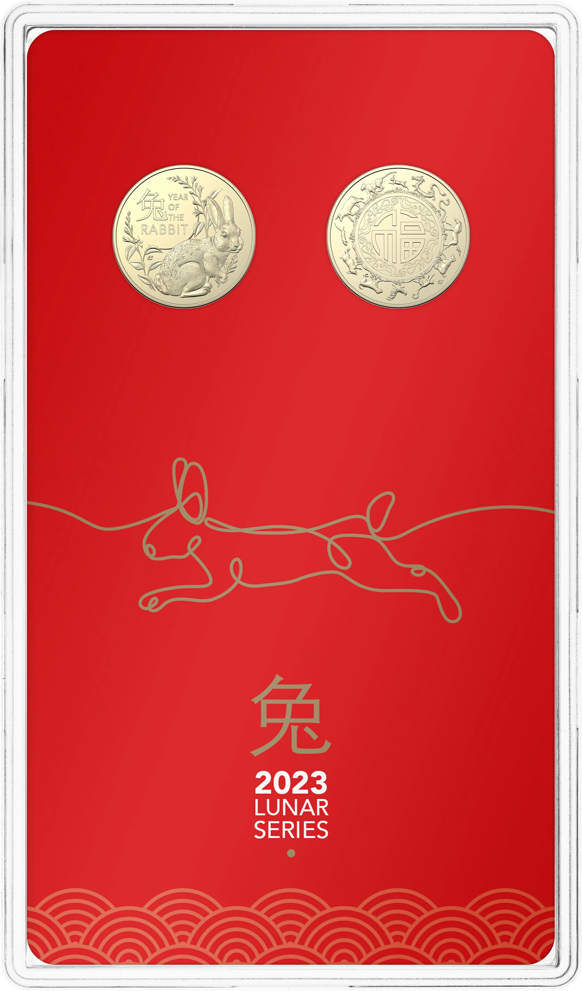 2023 Lunar Year of the Rabbit $1 Coin Pair