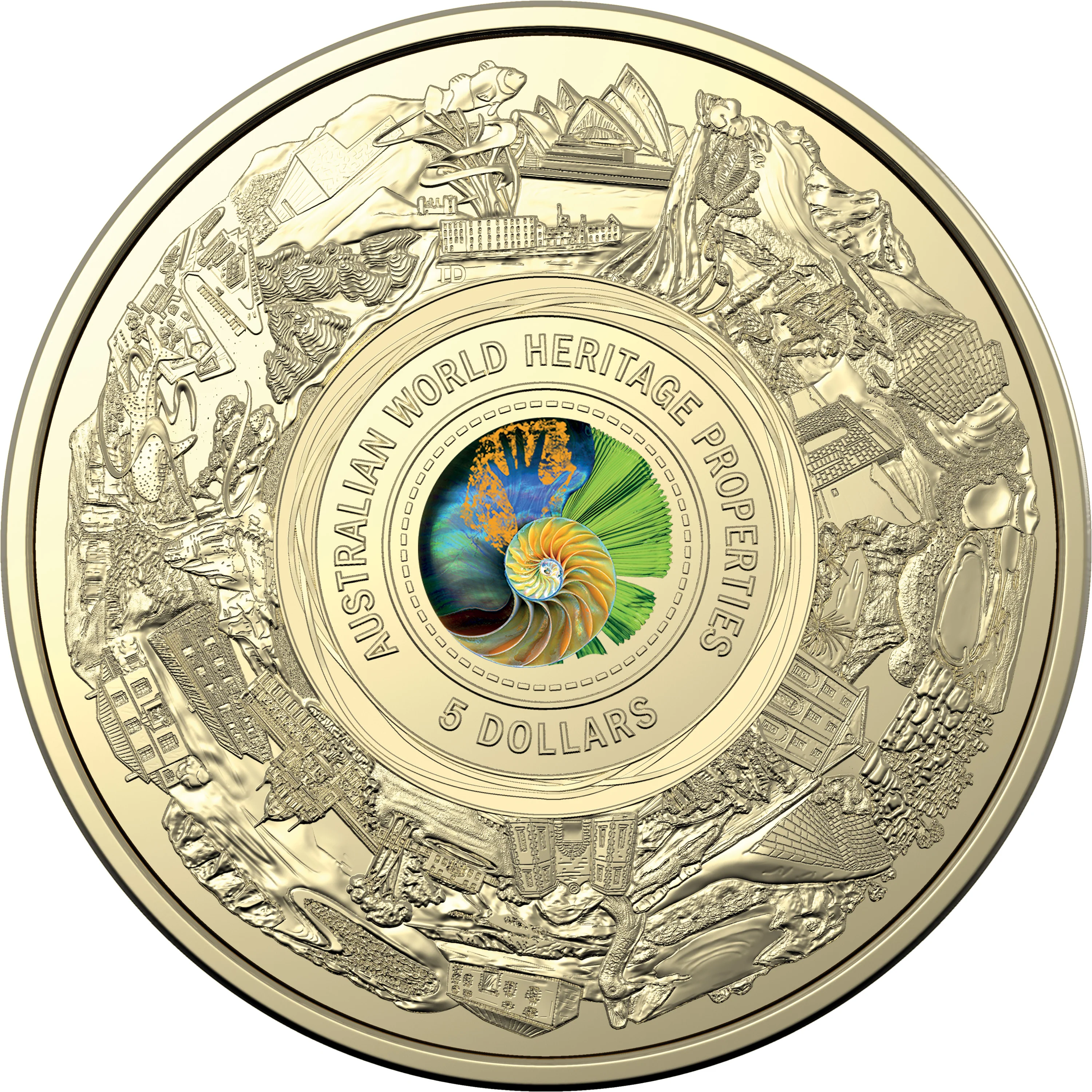 2023 $5 Australian World Heritage Properties Coloured Uncirculated Coin - Image 2