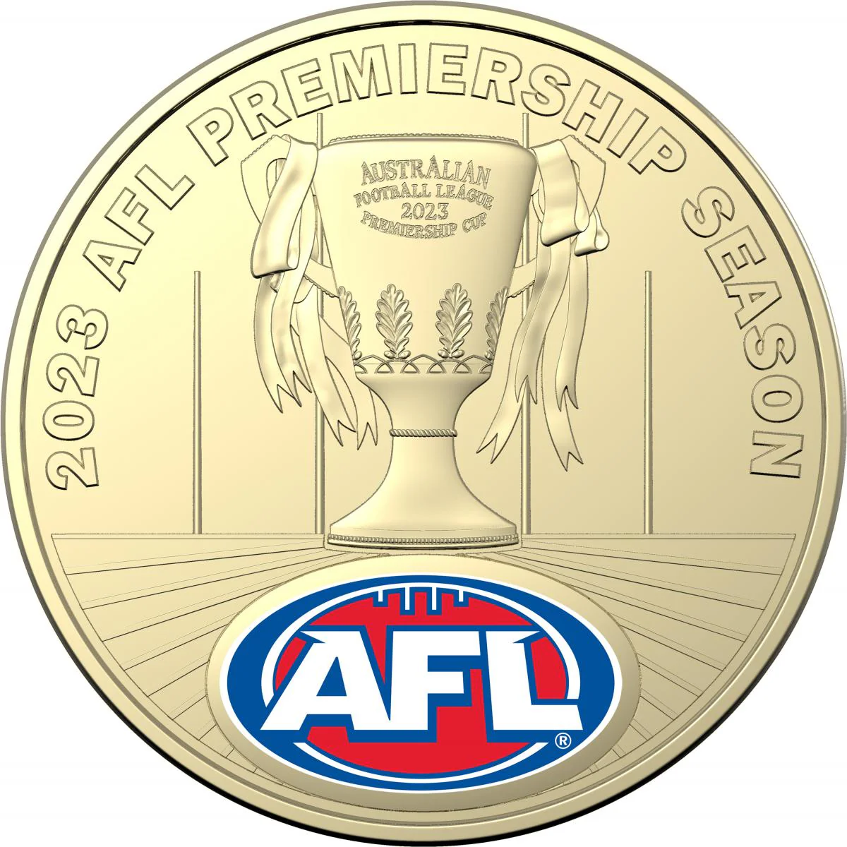2023 AFL Limited-Edition Coloured $1 UNC