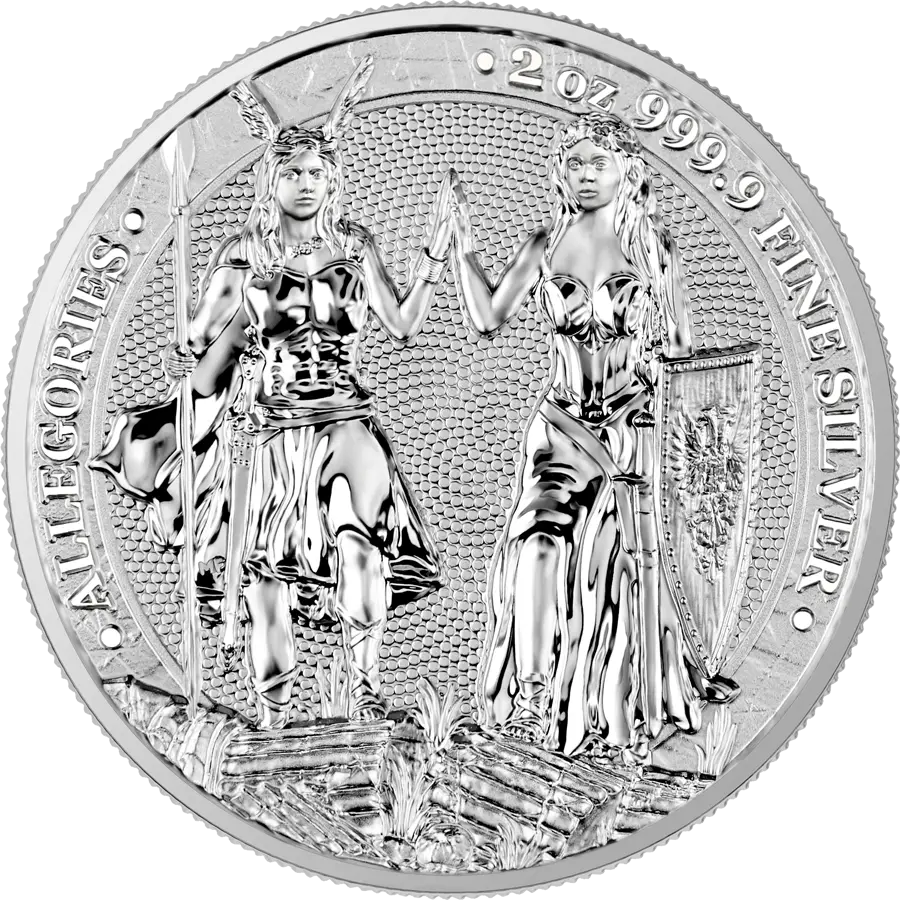 2023 Allegories: Galia & Germania 2oz Silver BU - Image 2