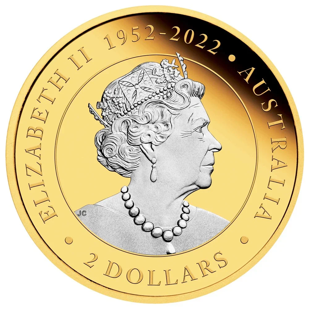 2023 Australian Kangaroo 2oz Silver Reverse Gilded Coin - Image 2