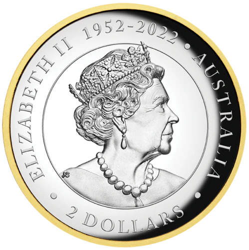 2023 Australian Kookaburra 2oz Silver Proof High Relief Gilded Coin - Image 2