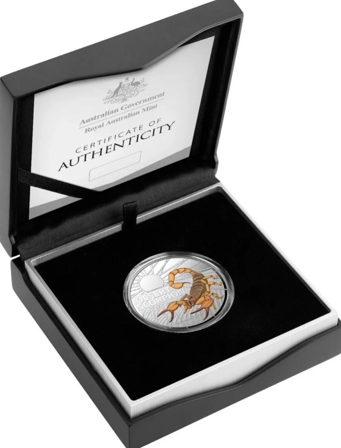 2023 Australia's Most Dangerous Desert Scorpion 1oz Silver Coloured Proof Coin - Image 3