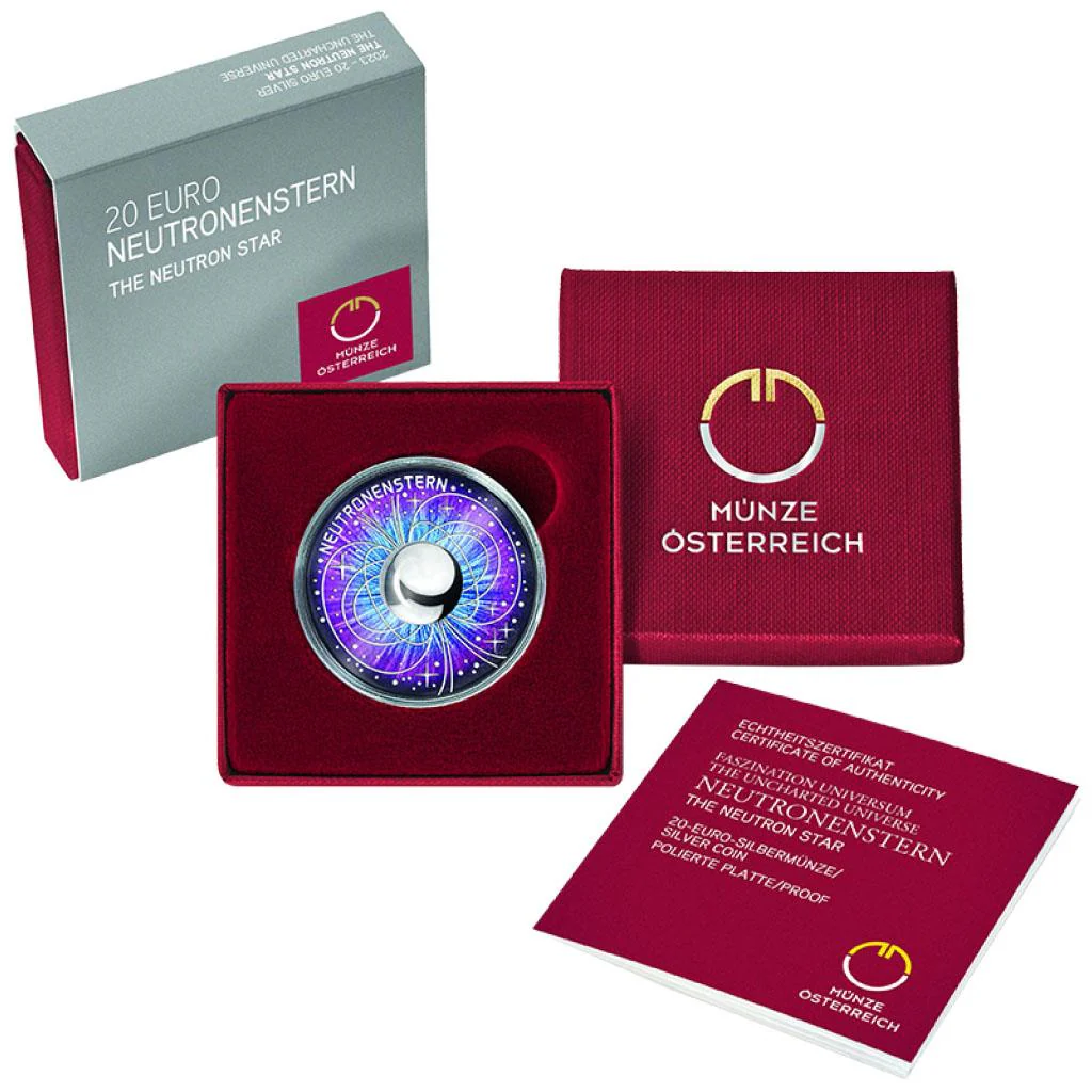 2023 Austria Uncharted Universe - The Neutron Star 20 Euro Silver Coin - Image 2