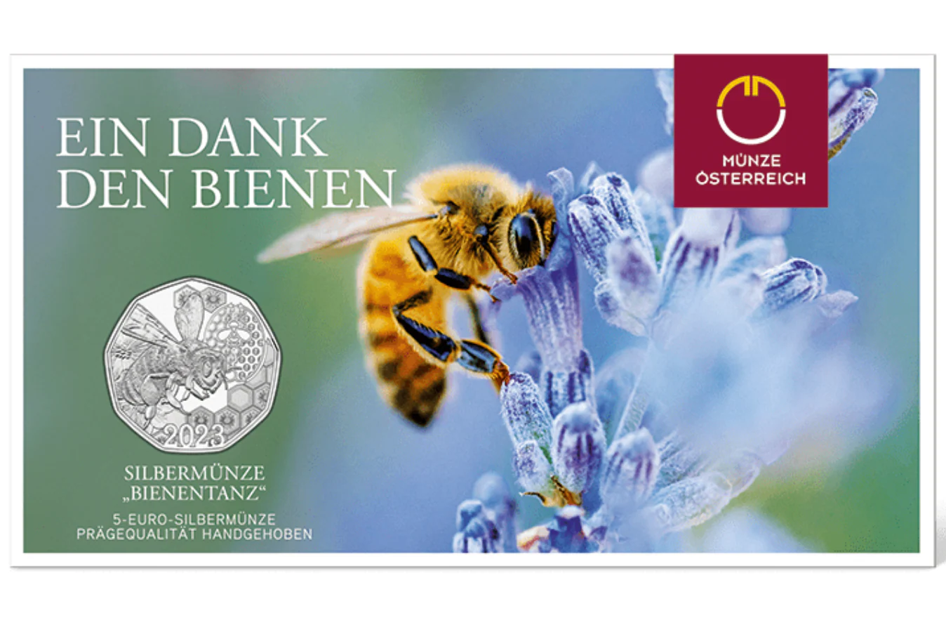 2023 Austrian Honey Bee Waggle Dance 1/4oz Silver Coin - Image 3