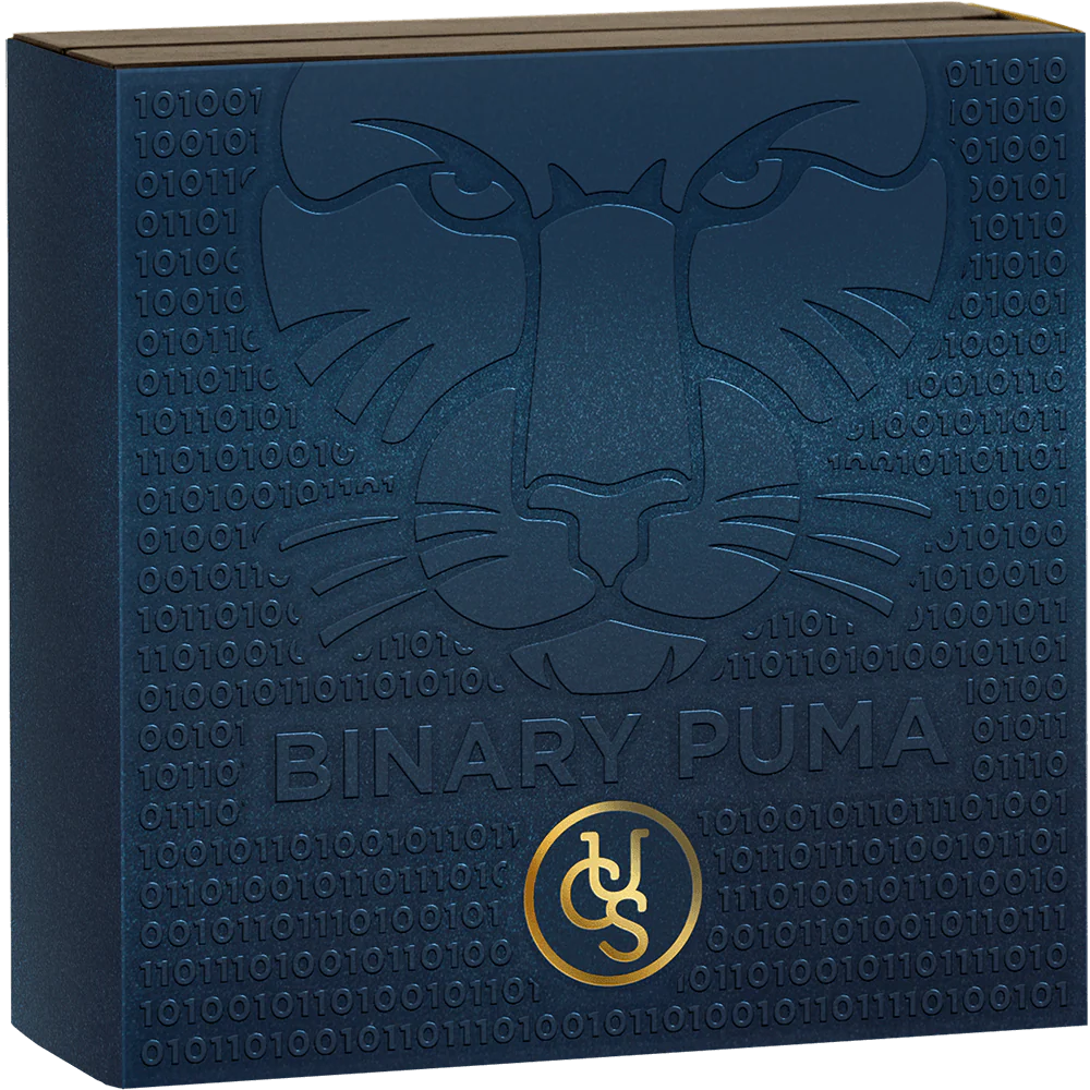 2023 Binary Puma United Crypto States 2oz Antiqued Silver Coin - Image 4