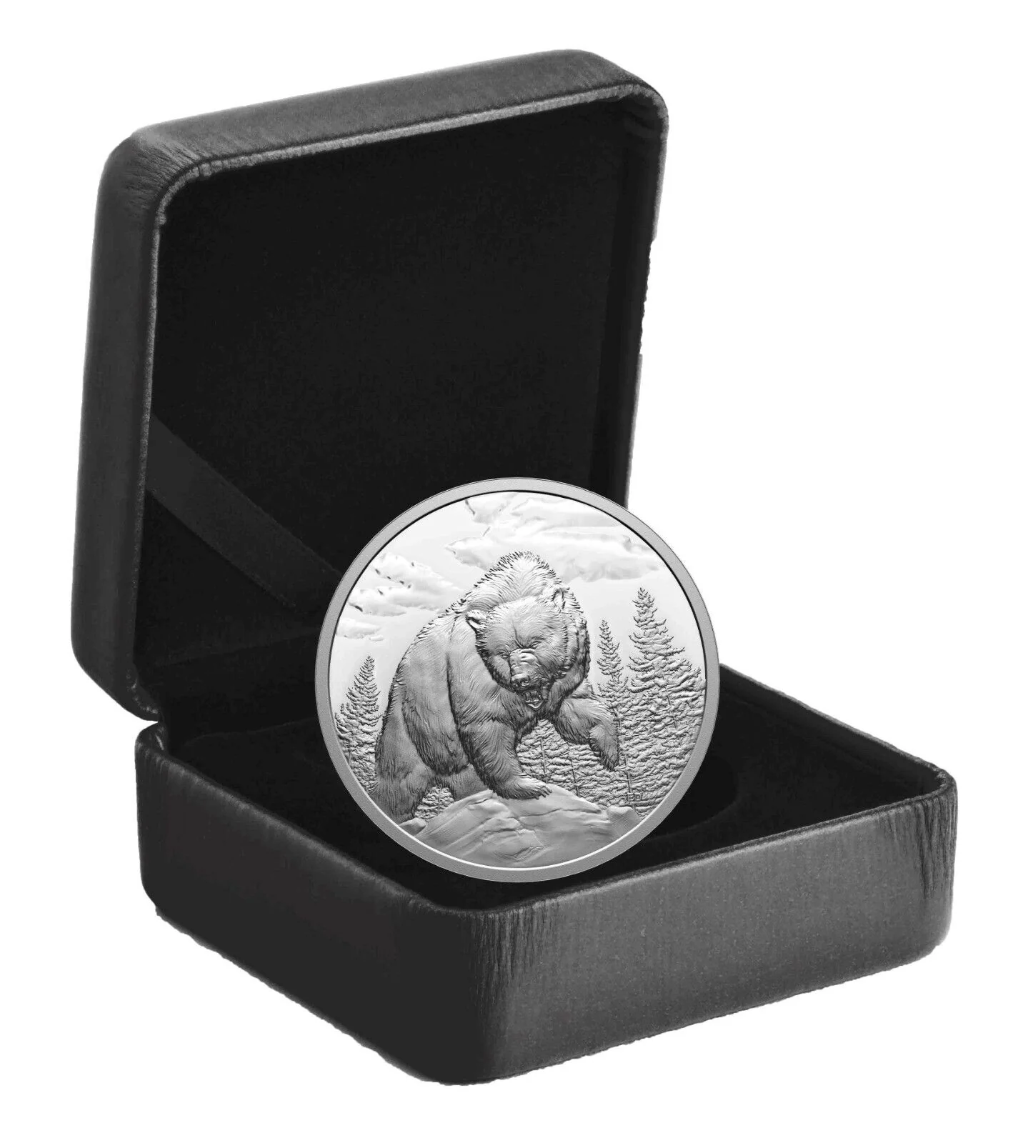 2023 Canada $20 1oz Silver Great Hunters: Grizzly Ultra High Relief Proof Coin - Image 2