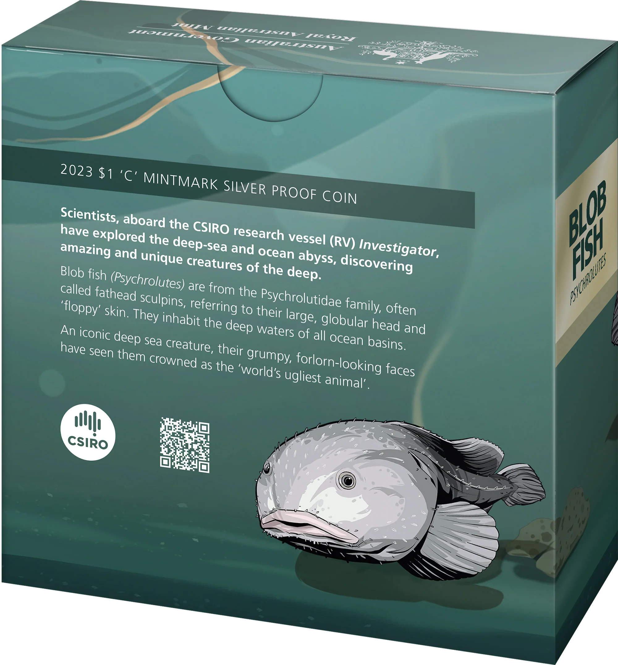2023 Creatures of the Deep $1 Fine Silver ‘C’ Mintmark Proof Coin - Image 4