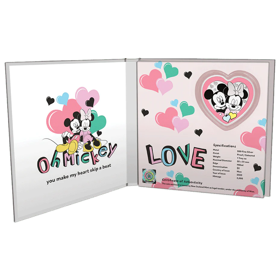 2023 Disney Mickey Mouse Love Always Wins 1oz Silver Coin - Image 2