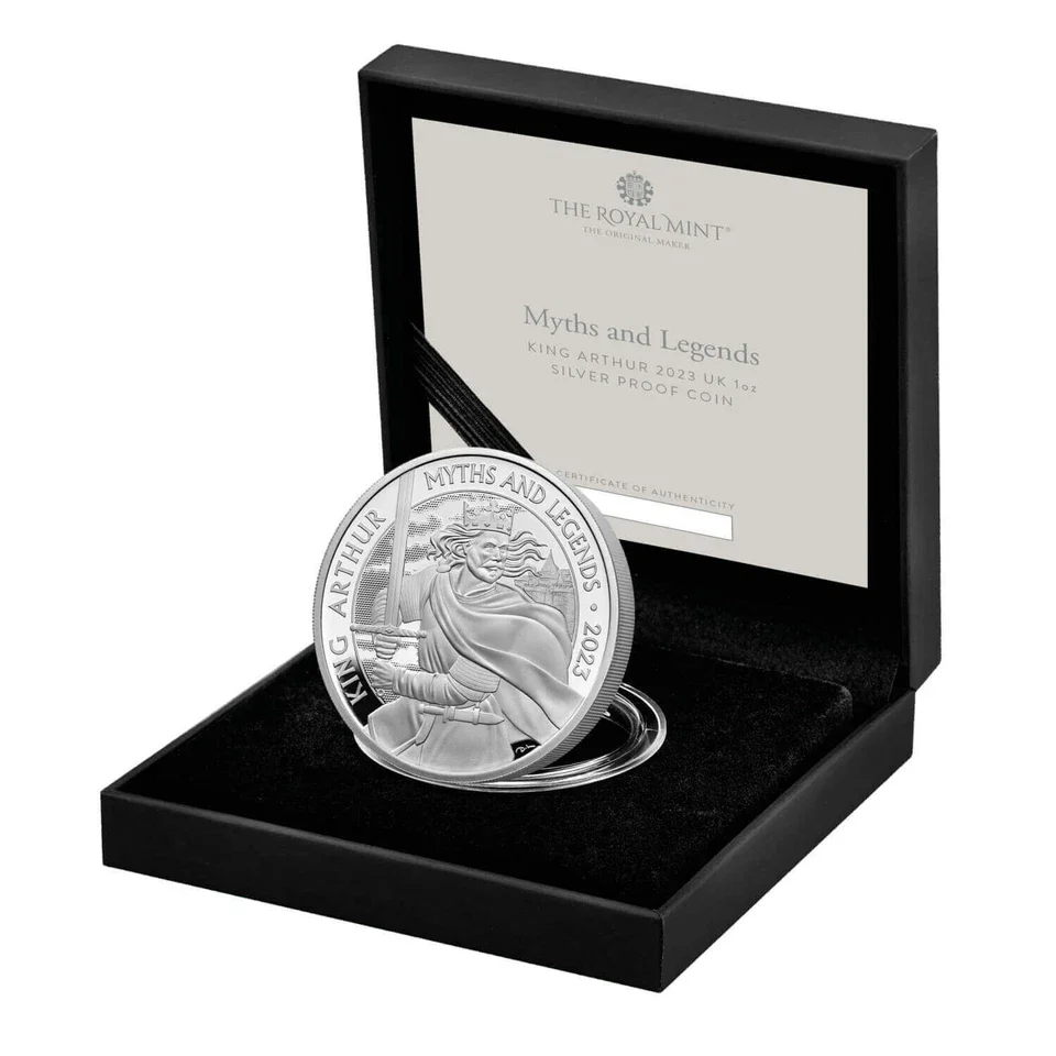 2023 GB Myths and Legends King Arthur 1oz Silver Proof Coin - Image 2