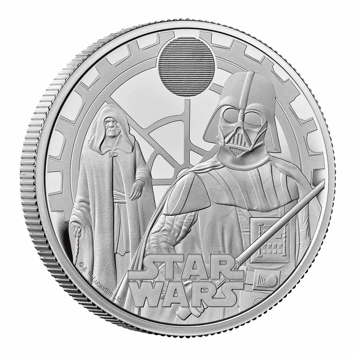 2023 GB Star Wars Darth Vader and Emperor Palpatine 2 Pound 1oz Silver Proof Coin - Image 2