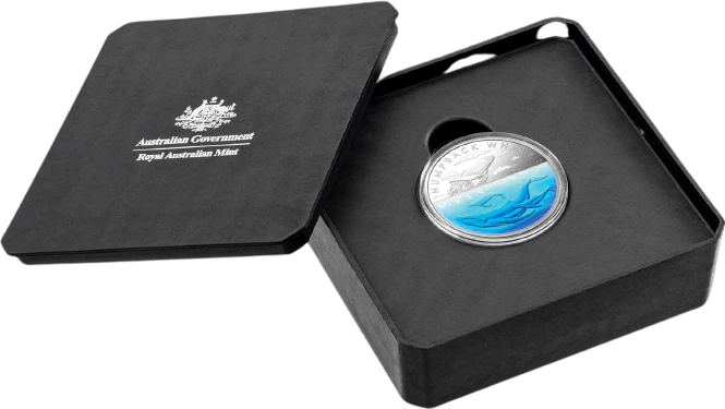 2023 Humpback Whale 1oz Coloured Silver Proof Coin - Image 3