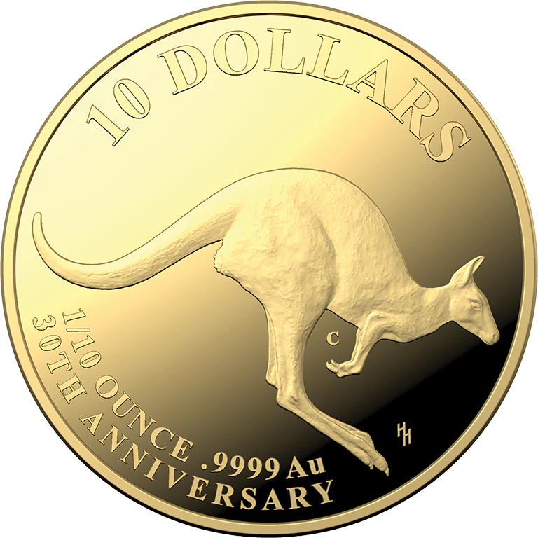 2023 Kangaroo Series 30th Anniversary – Mob of Thirty $10 ‘C’ Mintmark Gold Proof Coin - Image 2