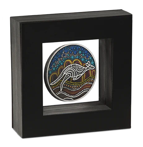 2023 Kangaroo Yongka 2oz Silver Antiqued Coloured Coin - Image 4