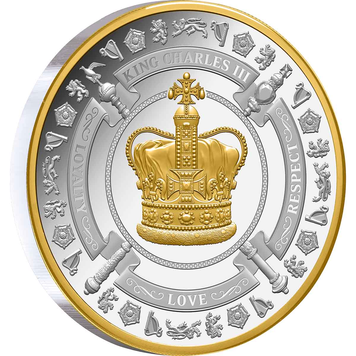 2023 King Charles III Coronation Crown $1 1oz Silver Proof Coin