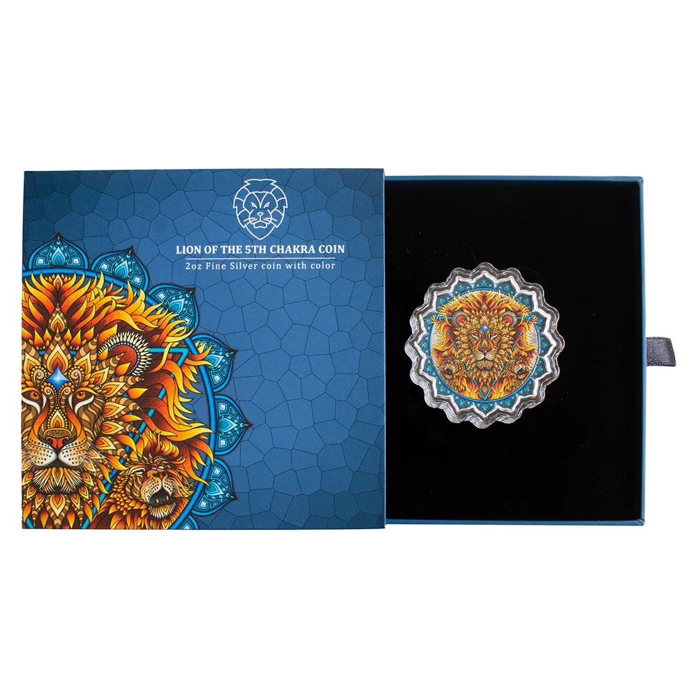 2023 Lion of the 5th Chakra 2oz Silver Coin - Image 2