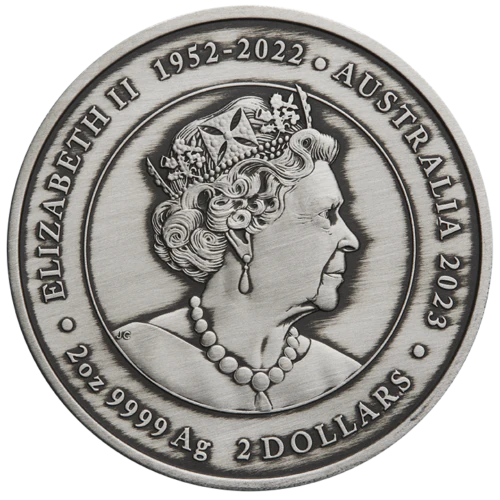 2023 Ningaloo Eclipse 2oz Silver Antiqued Coin - Image 3