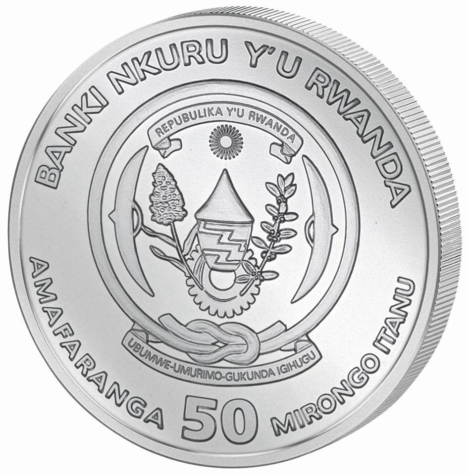 2023 Rwanda African Nile Crocodile 1oz Silver Coin - Image 2
