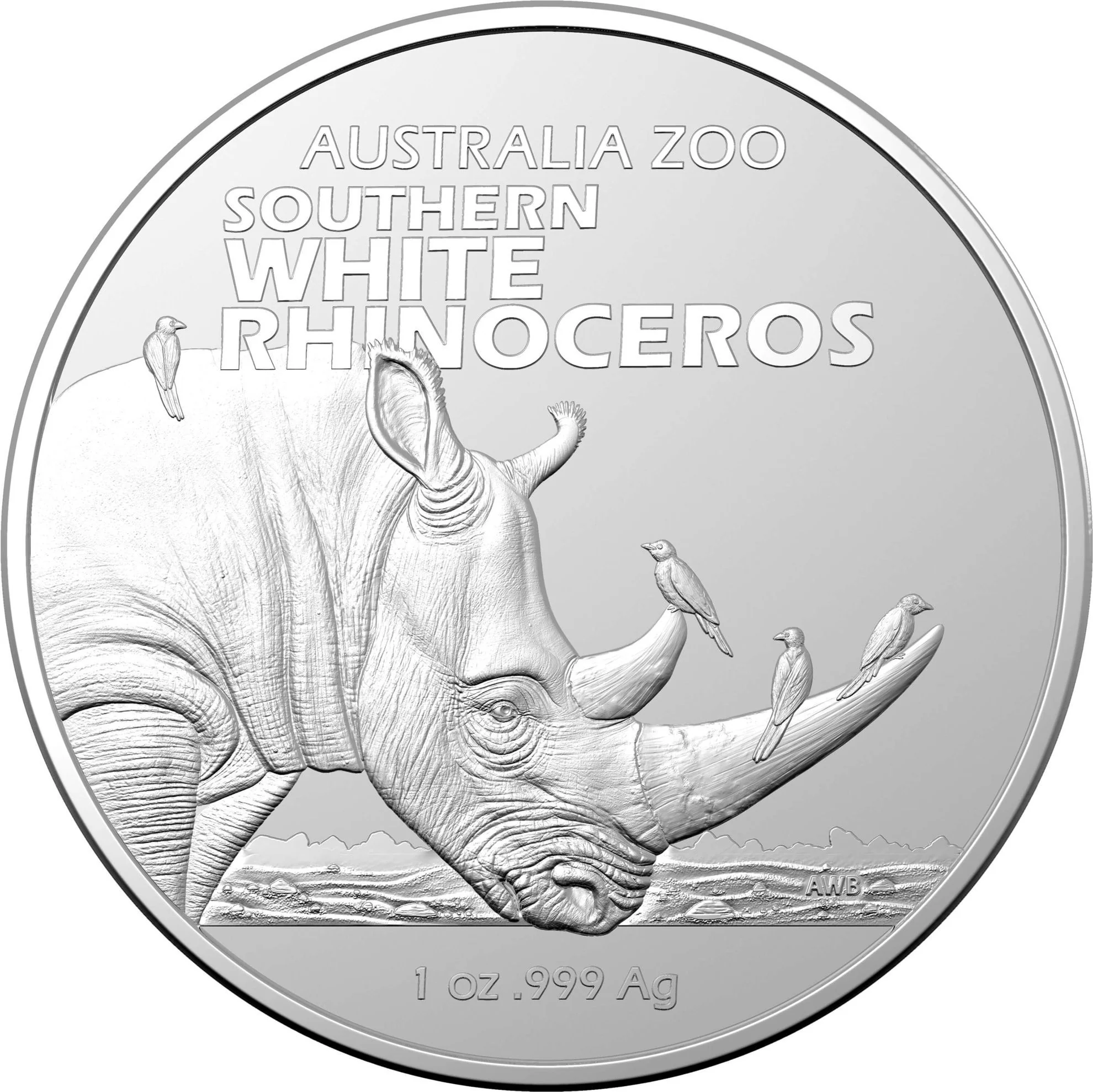 2023 Southern White Rhinoceros 1oz Silver Coin