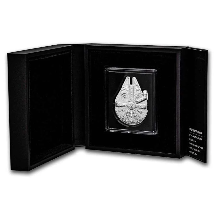 2023 Star Wars Millennium Falcon Shaped 2oz Silver Coin