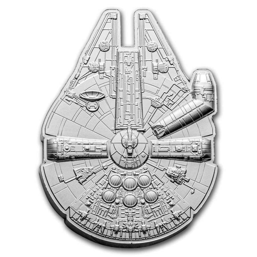 2023 Star Wars Millennium Falcon Shaped 2oz Silver Coin - Image 5