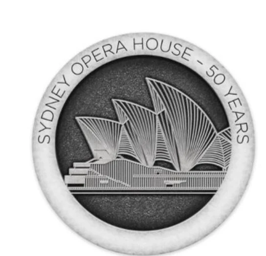 2023 Sydney Opera House Postal Medallion Cover with Opera House Medallion 50 Years - Image 3